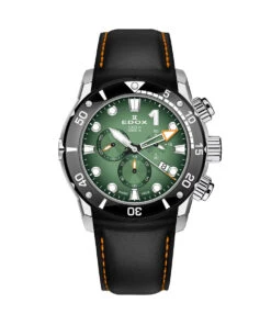 EDOX CO-1 CARBON CHRONOGRAPH GREEN QUARTZ