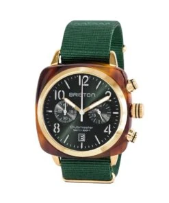 BRISTON WATCH CLUBMASTER CLASSIC ACETATE ENGLISH GREEN 40MM