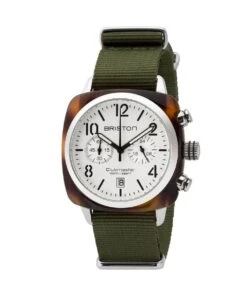 BRISTON WATCH CLUBMASTER CLASSIC ACETATE GREEN 40MM
