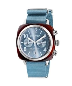 BRISTON WATCH CLUBMASTER CLASSIC ACETATE GLACIER BLUE 40MM