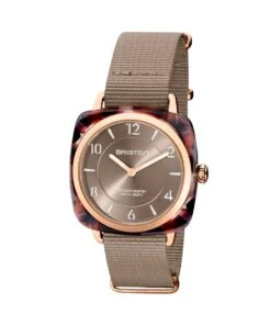 BRISTON WATCH CLUBMASTER CHIC ACETATE BROWN 36MM