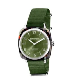 BRISTON WATCH CLUBMASTER CHIC OLIVE GREEN 36MM