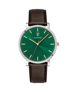 PIERRE LANNIER ESSENTIAL BROWN LEATHER WATCH