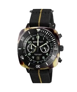 BRISTON WATCH CLUBMASTER OUTDOOR ACETATE BLACK 44MM
