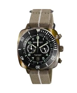 BRISTON WATCH CLUBMASTER OUTDOOR ACETATE BEIGE 44MM