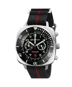 BRISTON WATCH CLUBMASTER OUTDOOR BLACK STEEL 44MM