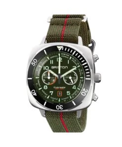 BRISTON WATCH CLUBMASTER OUTDOOR GREEN STEEL 44MM