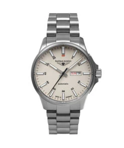 BAUHAUS AVIATION AUTOMATIC DAY-DATE STEEL