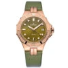 EDOX DELFIN THE ORIGINAL DIVER DATE LADY GREEN WATCH