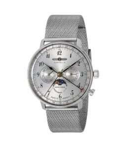 ZEPPELIN WATCH LZ 129 HINDENBURG MOONPHASE STEEL