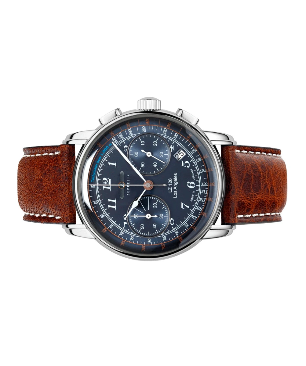 ZEPPELIN WATCH LZ 126 LOS ANGELES BLUE DIAL MEN – Image 2
