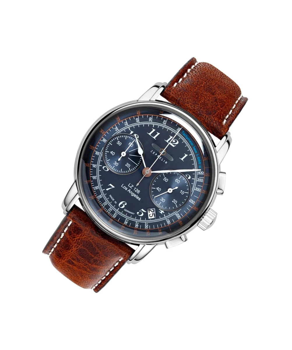 ZEPPELIN WATCH LZ 126 LOS ANGELES BLUE DIAL MEN – Image 3