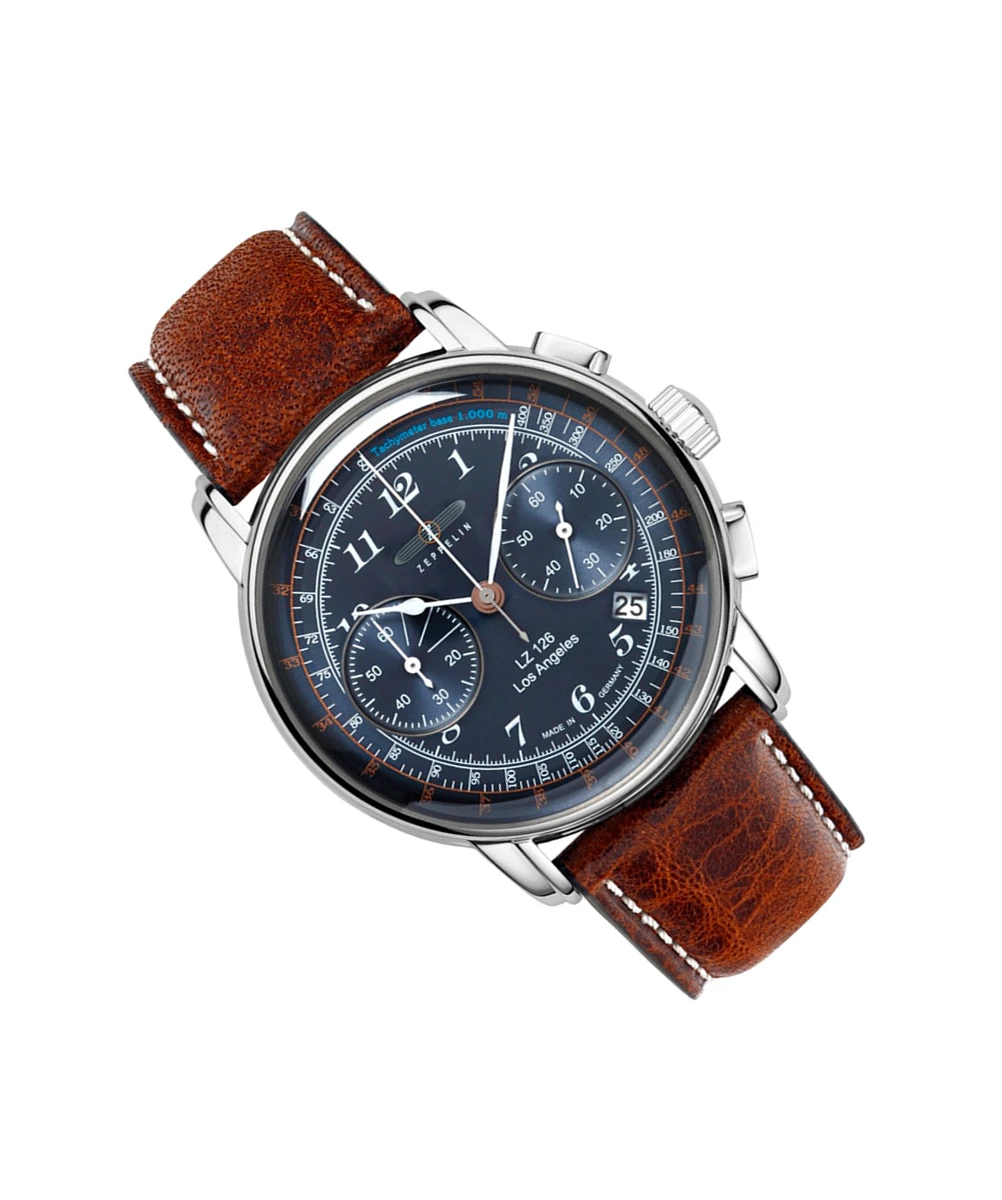 ZEPPELIN WATCH LZ 126 LOS ANGELES BLUE DIAL MEN – Image 4