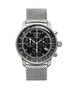 ZEPPELIN WATCH 100 JAHRE SILVER STEEL ALARM