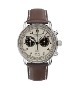 ZEPPELIN WATCH LZ127 GRAF ZEPPELIN MEN BROWN LEATHER