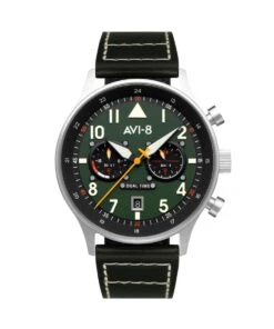 AVI-8 WATCH HAWKER HURRICANE DUAL TIME GREEN