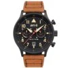 AVI-8 WATCH HAWKER HURRICANE DUAL TIME DEBDEN BLACK DIAL