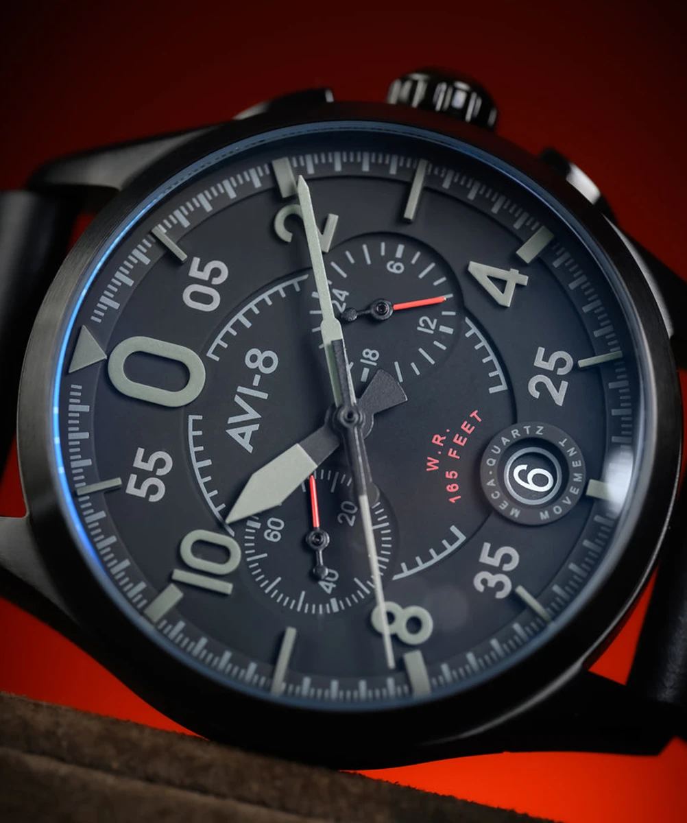 AVI-8 WATCH SPITFIRE LOCK CHRONOGRAPH SLATE BLACK – Image 2
