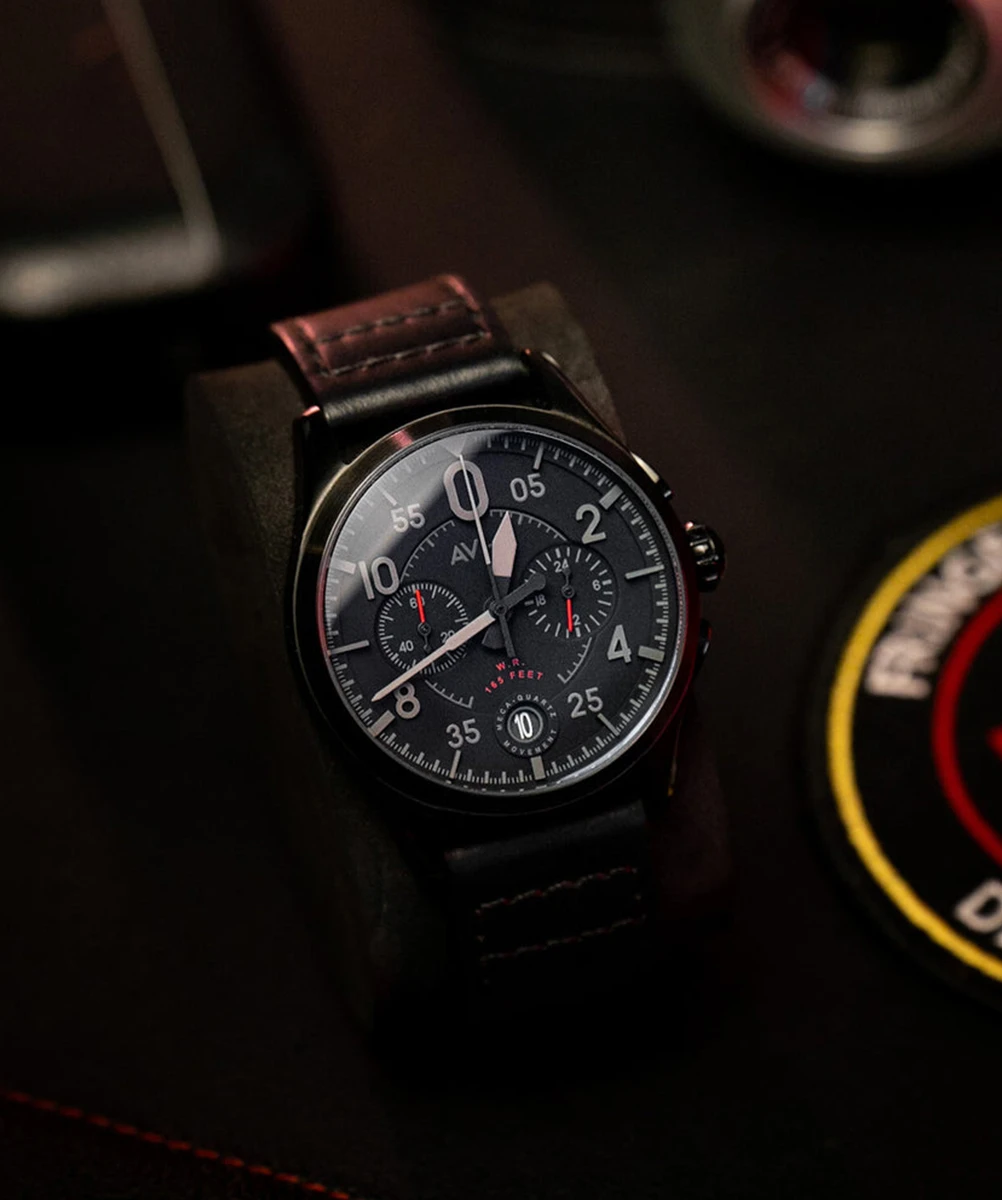 AVI-8 WATCH SPITFIRE LOCK CHRONOGRAPH SLATE BLACK – Image 5