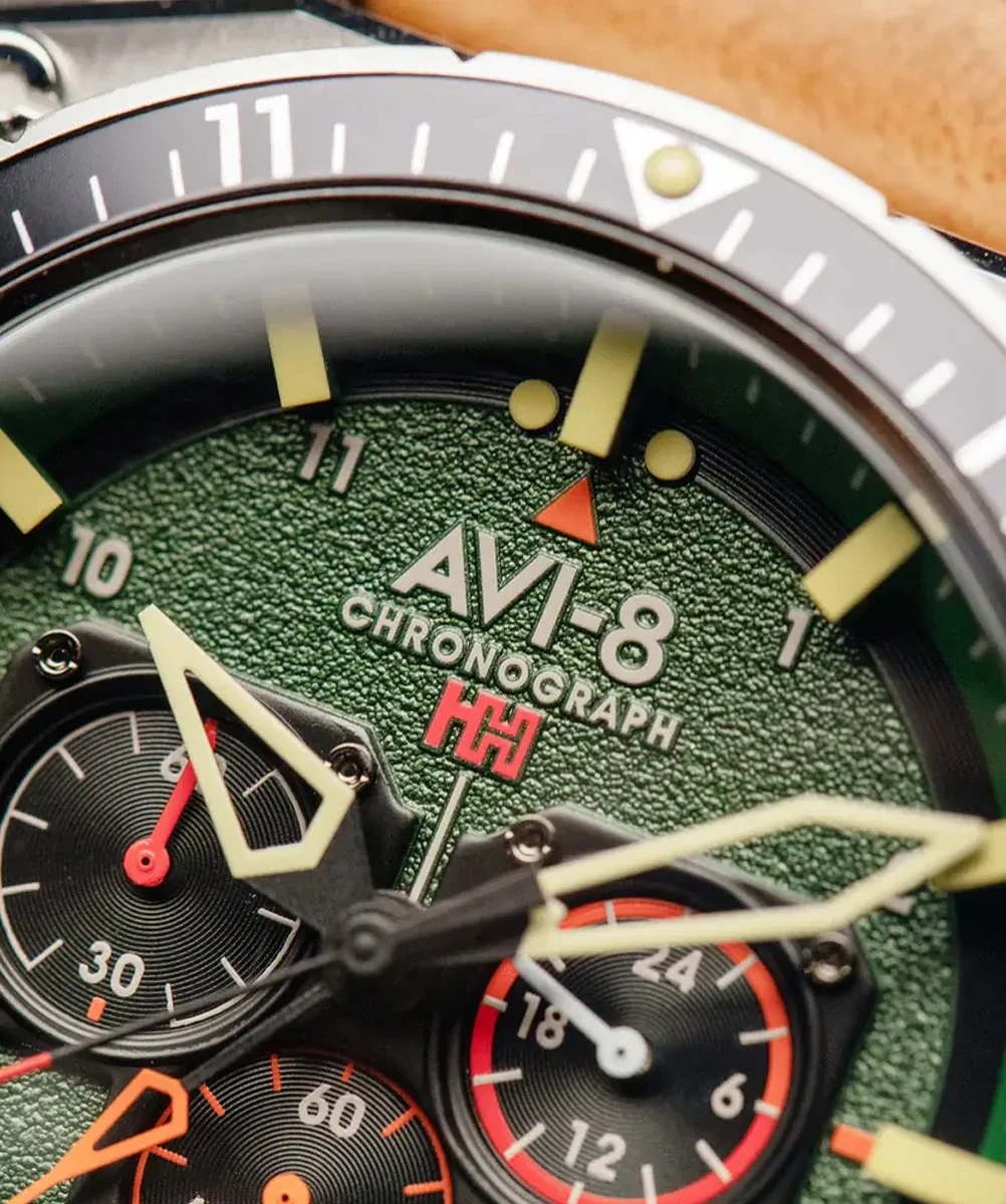 AVI-8 WATCH HAWKER HUNTER DUAL TIME CHRONOGRAPH BROWN – Image 4