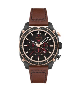 AVI-8 HAWKER ATLAS DUAL TIME CHRONOGRAPH JADE BLACK