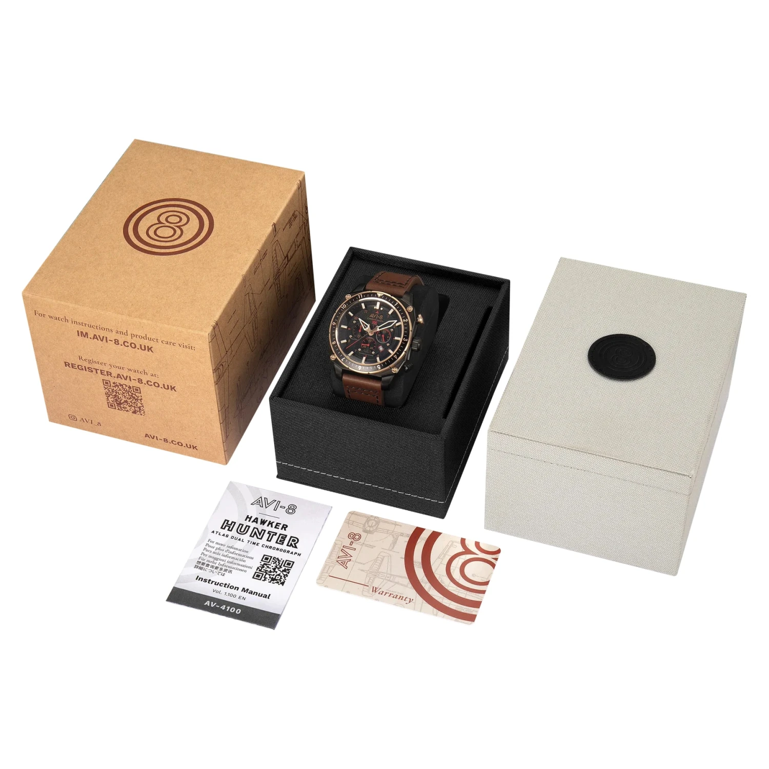 AVI-8 HAWKER ATLAS DUAL TIME CHRONOGRAPH JADE BLACK – Image 5