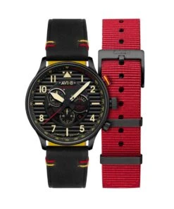 AVI-8 WATCH FLYBOY SPIRIT OF TUSKEGEE BLACK