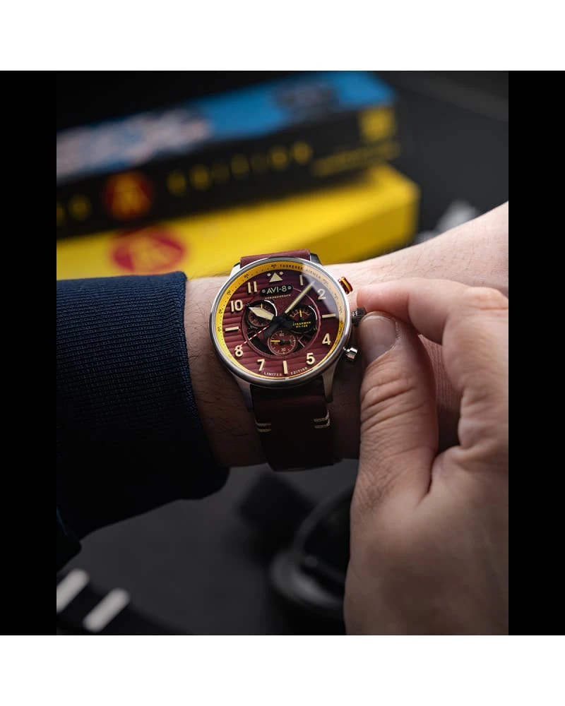 AVI-8 WATCH FLYBOY SPIRIT OF TUSKEGEE RED – Image 5