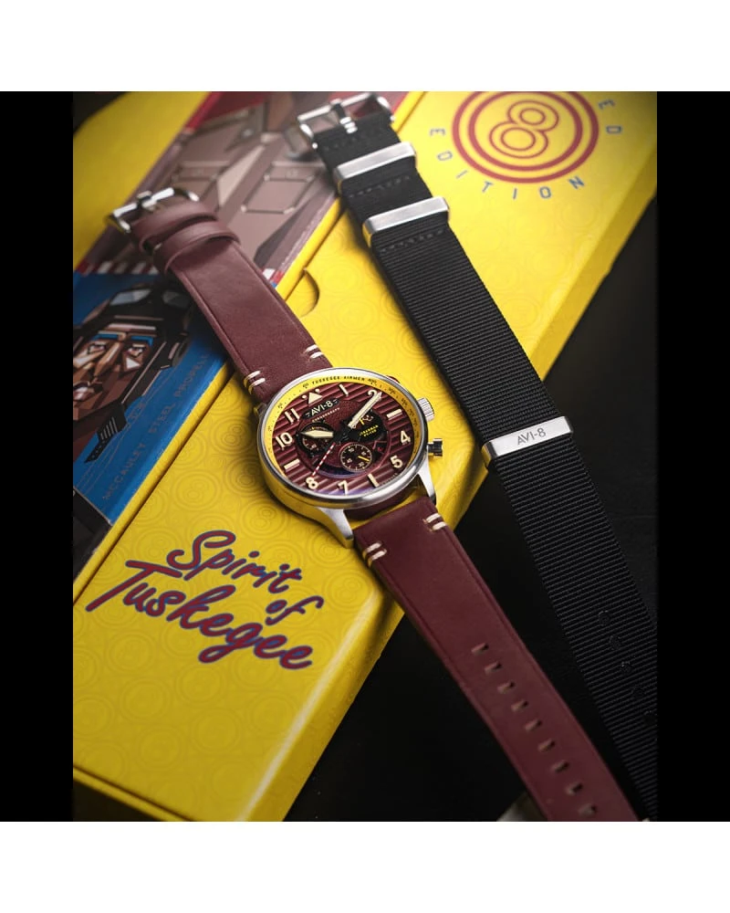 AVI-8 WATCH FLYBOY SPIRIT OF TUSKEGEE RED – Image 7