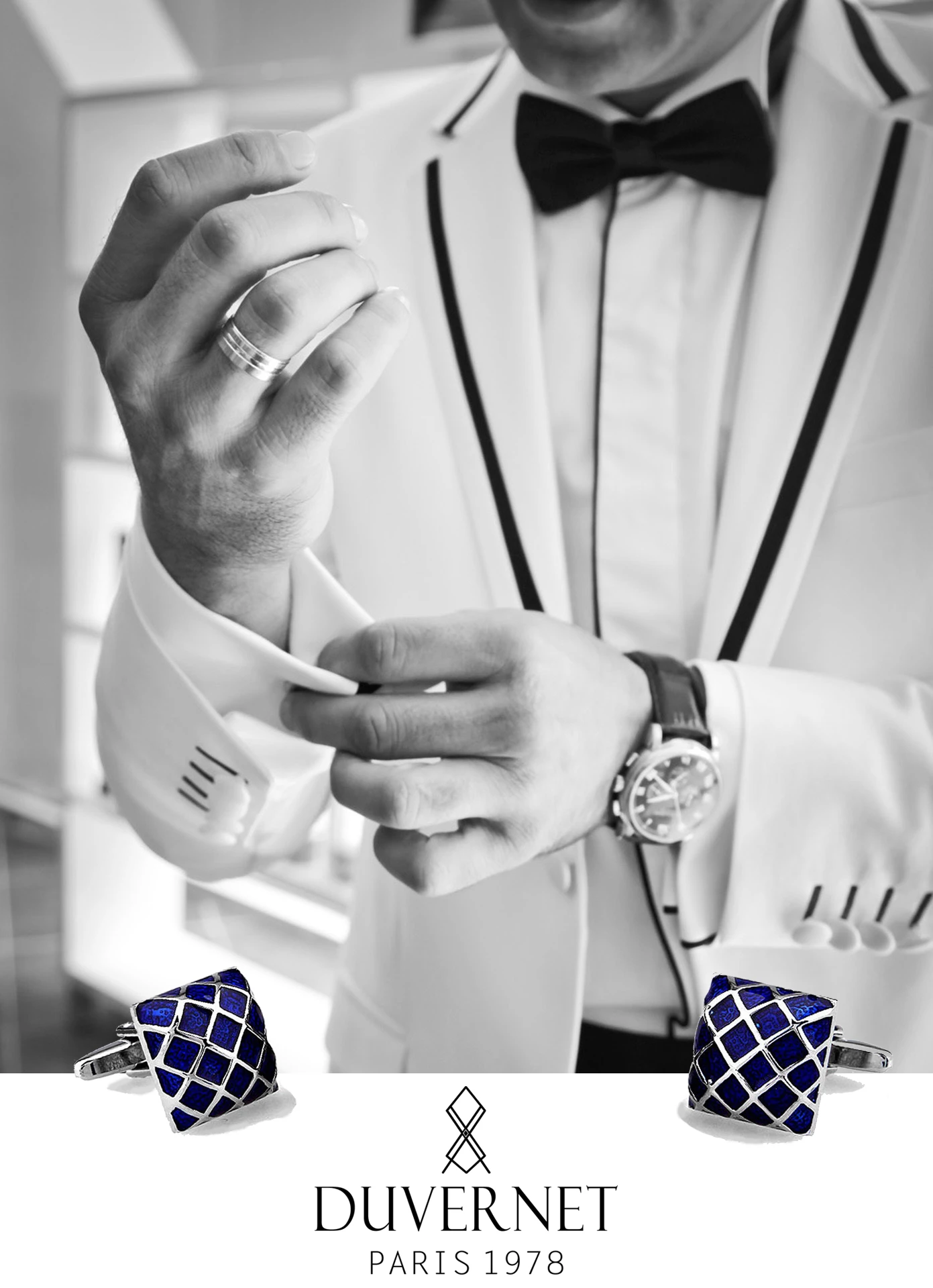 SET OF 4X CUFFLINKS DUVERNET STEEL – Image 11