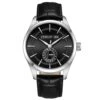 CERRUTI 1881 CERRUTI CAVARENO QUARTZ BLACK LEATHER WATCH