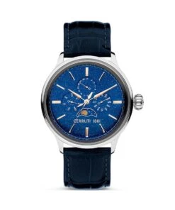 CERRUTI 1881 CERRUTI DERVIO QUARTZ BLUE DIAL WATCH