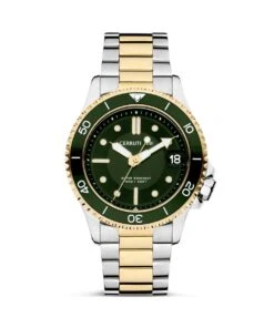 CERRUTI 1881 CERRUTI PESARO STEEL GREEN DIAL WATCH