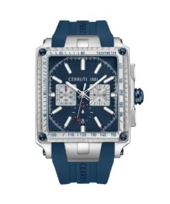 CERRUTI 1881 CERRUTI ODISSEA QUARTZ SILICONE BLUE WATCH