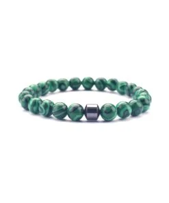 BRACELET STONE MALACHITE GREEN