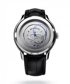 BEAUBLEU ECCE VESPERAL BLACK LEATHER WATCH