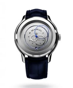 BEAUBLEU ECCE VESPERAL BLUE LEATHER WATCH