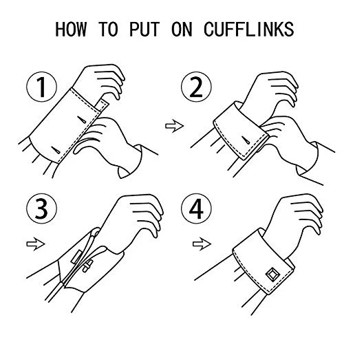 SET OF 4X CUFFLINKS DUVERNET STEEL – Image 12