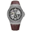 KENNETH COLE AUTOMATIC SKELETON BROWN LEATHER 43MM