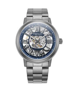KENNETH COLE AUTOMATIC SKELETON GREY STEEL 43MM