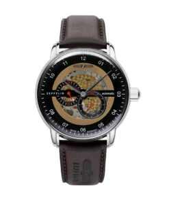 ZEPPELIN WATCH NEW CAPTAIN’S LINE SKELETON BROWN