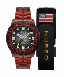 NUBEO WATCH APOLLO AUTOMATIC DEEP RED