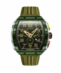 NUBEO WATCH MAGELLAN RETROGRADE CHRONOGRAPH OBLIVION GREEN