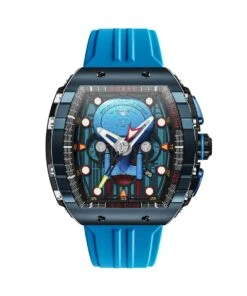 NUBEO WATCH STAR TREK ENTREPRISE D CHRONOGRAPH QUARTZ BLUE
