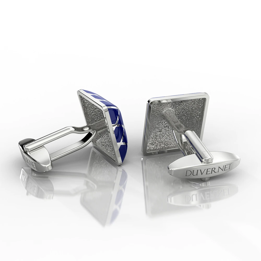 SET OF 4X CUFFLINKS DUVERNET STEEL – Image 10