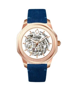 NAPPEY SKELETON ROSE GOLD AND WHITE SUEDE BLUE