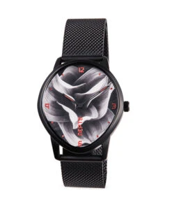 NEPTO WATCH NUMERO 1 MILANESE MESH BLACK FLOWER