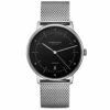 STERNGLAS NAOS AUTOMATIC BLACK SILVER MILANAISE