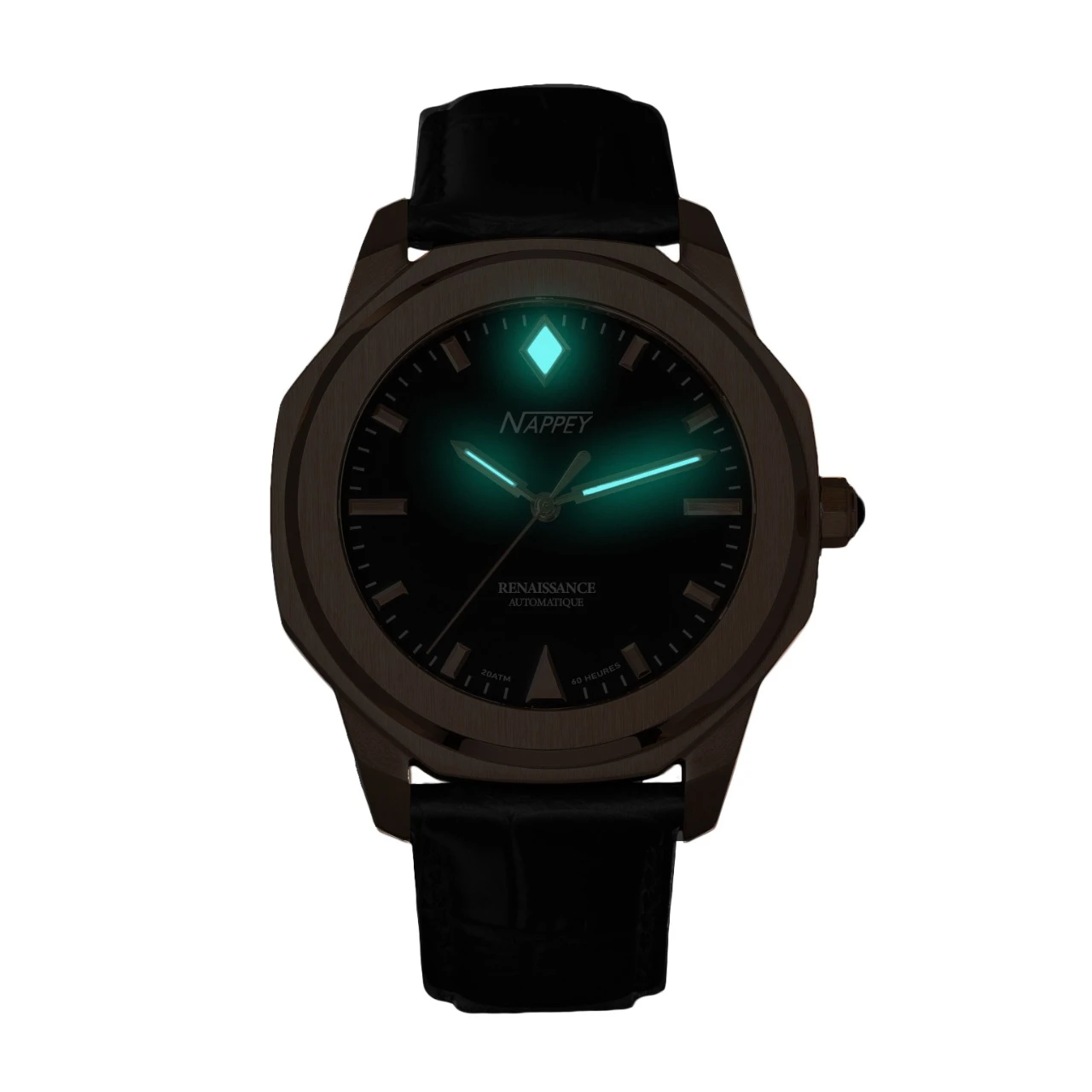 NAPPEY SKELETON SILVER AND WHITE LEATHER BROWN – Image 3