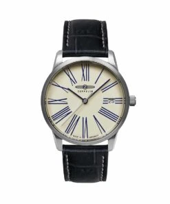 ZEPPELIN FLATINE LADIES BLACK QUARTZ